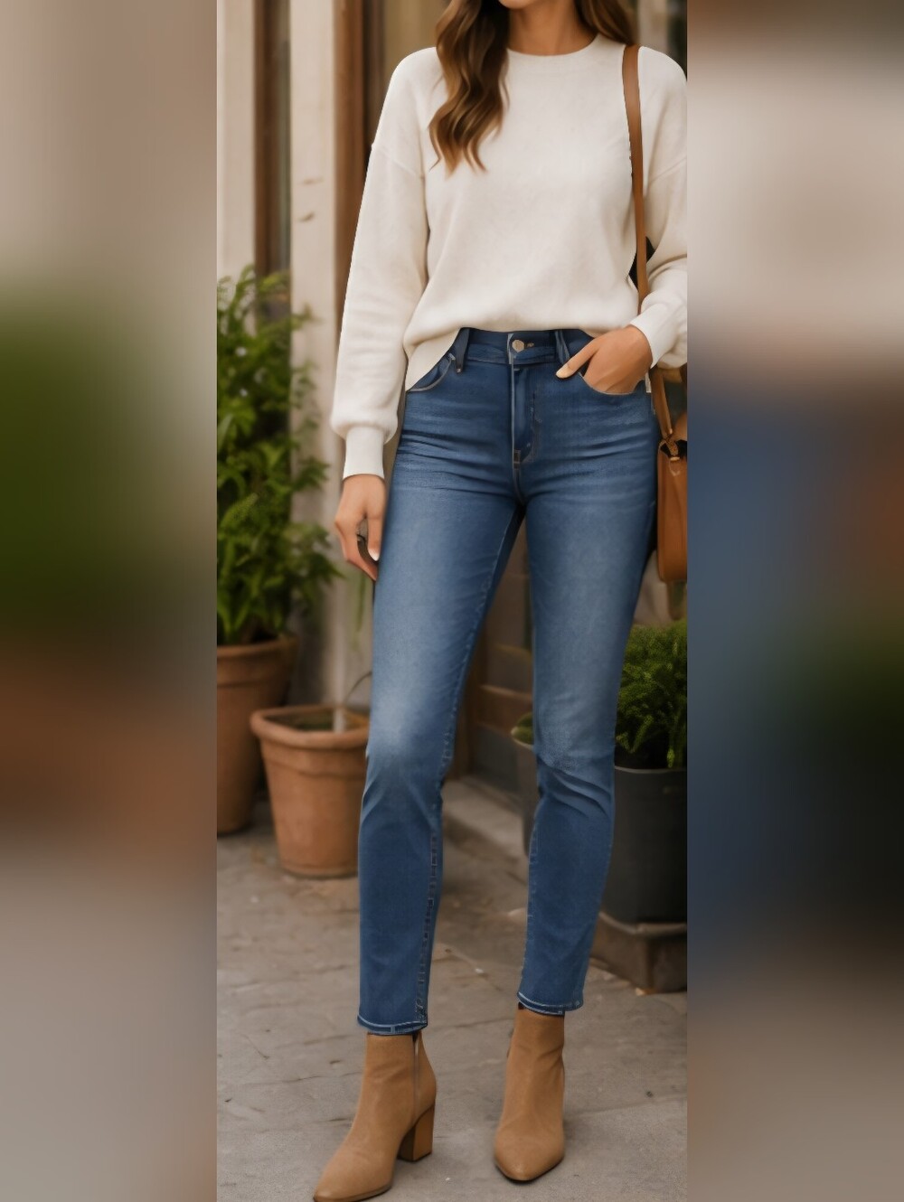 Hudson Colette Midrise Skinny Jeans Size 30 Medium Wash Stretch Denim